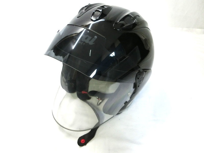 1000円スタート ジェットヘルメット Arai VZ Ram SNELL ブラックカラー 61-62cm未満 M2015 Ⅳ-5mm LLサイズ アライ バイク用品 1 DDD9_画像1