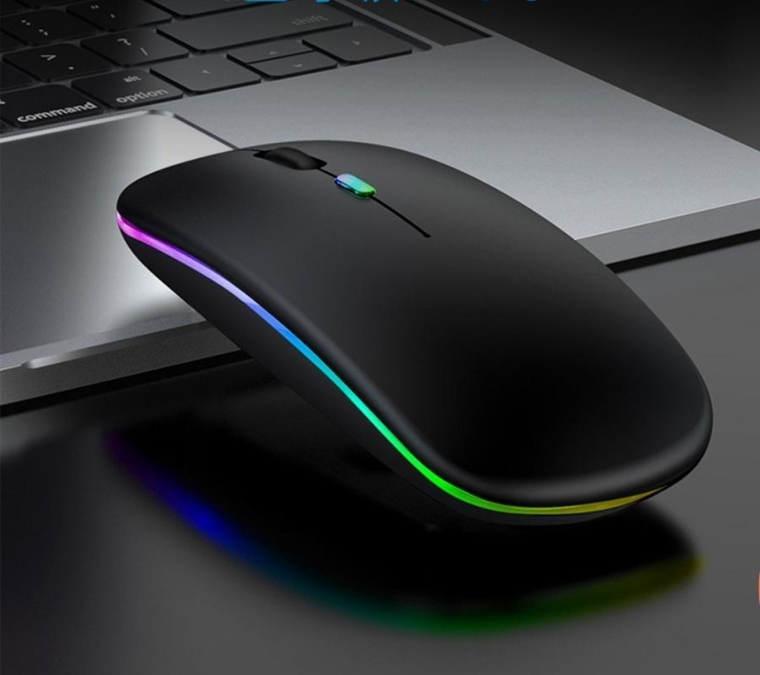 光るワイヤレスマウス ブラック Bluetoothマウス マウス Bluetooth5.1 超薄型 静音 2.4Gマウス パソコン ゲーミングマウス ゲームパッド_画像8