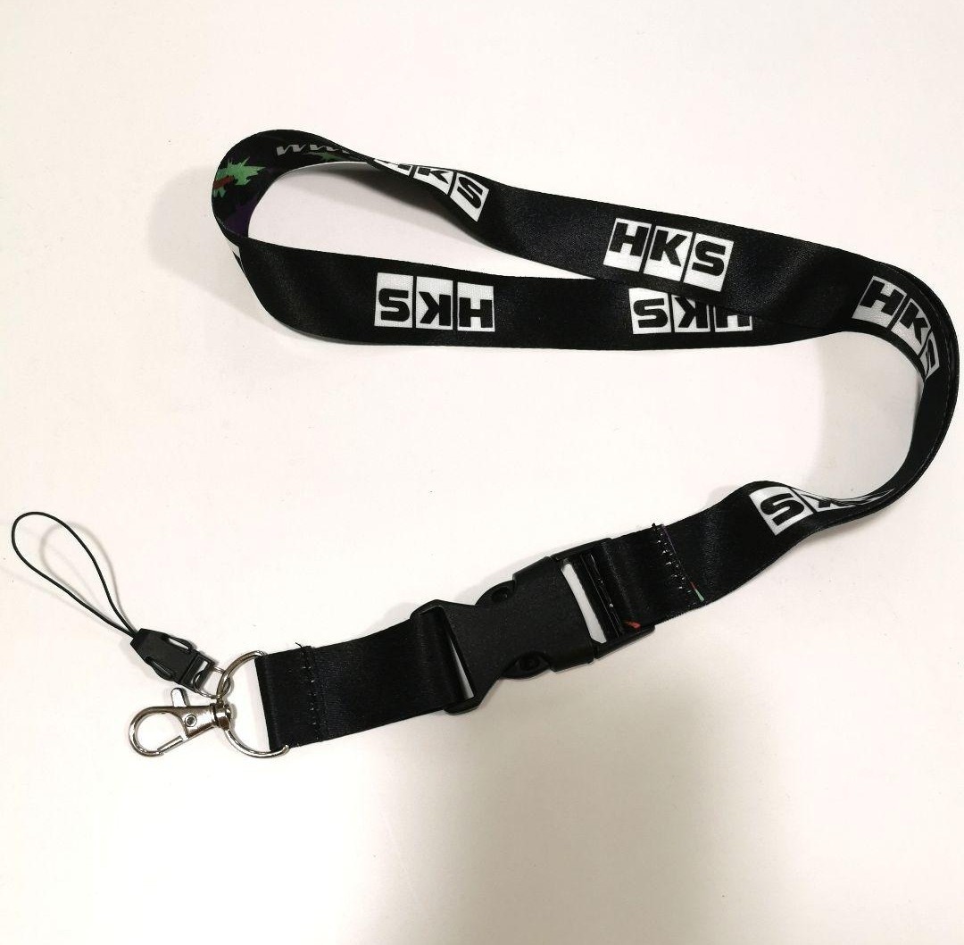 HKS neck strap race Motor Sport strap black Logo GT key holder car goods Nissan Toyota 