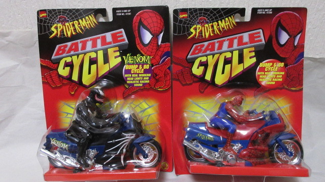 トイ・ビズ TOY BIZ スパイダーマン バトル サイクル SPIDERMAN BATTLE CYCLE VENOM ヴェノム ベノム バイク スパイダーバイク フィギュア_画像1
