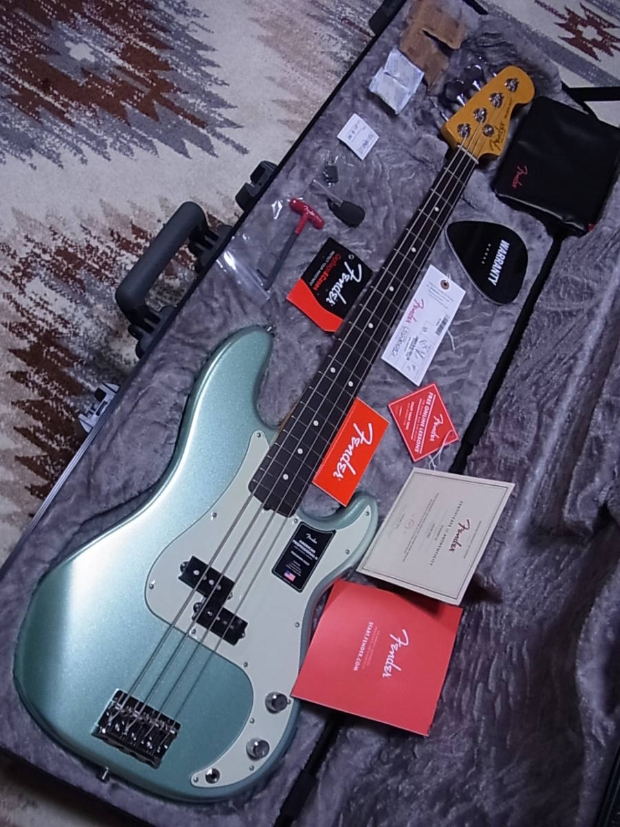 Fender American Professional II Precision Bass Rosewood Mystic Surf Green 中古美品の画像1