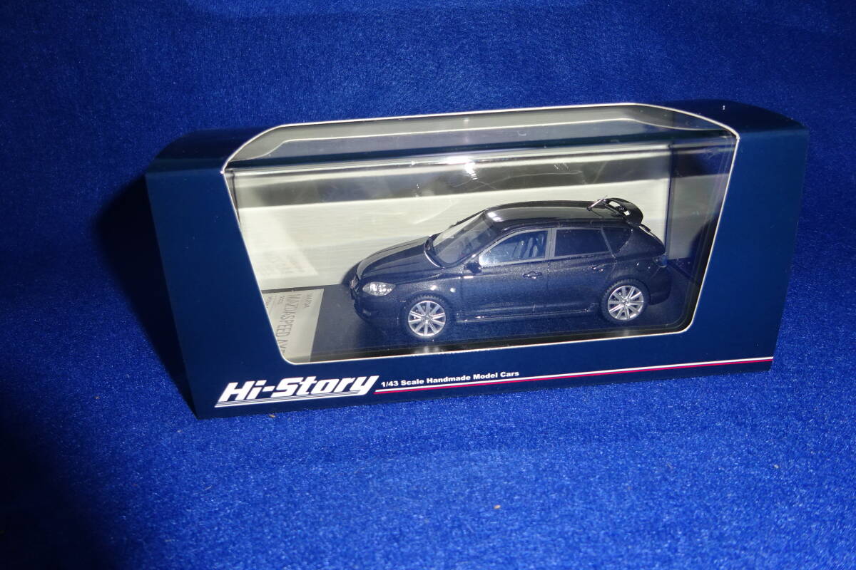 1/43 ハイストーリー　MAZDA　MASZDASPEED　AXELA　２００３年　カーボングレーマイカ　B品_画像1