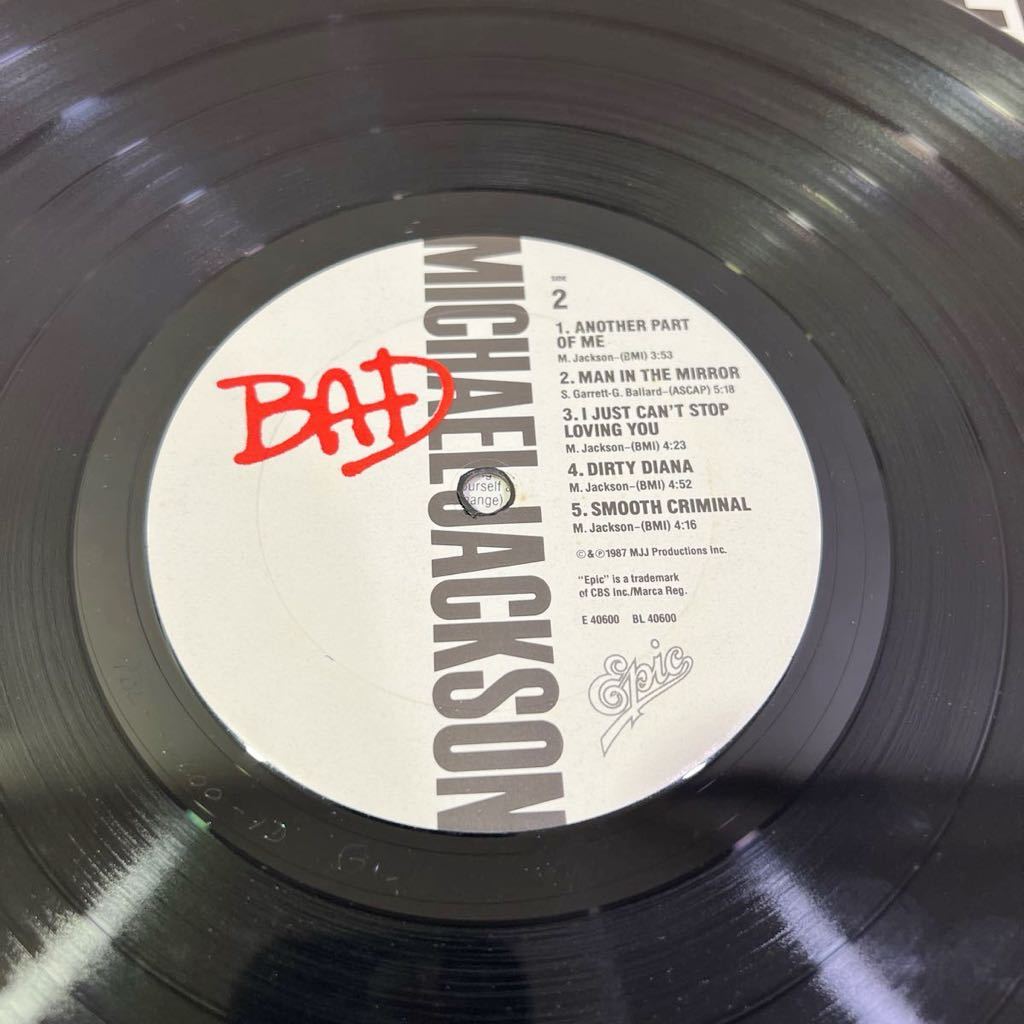 【希少】 マイケルジャクソン MICHAEL JACKSON BAD LP レコード 60サイズ（168）_画像5