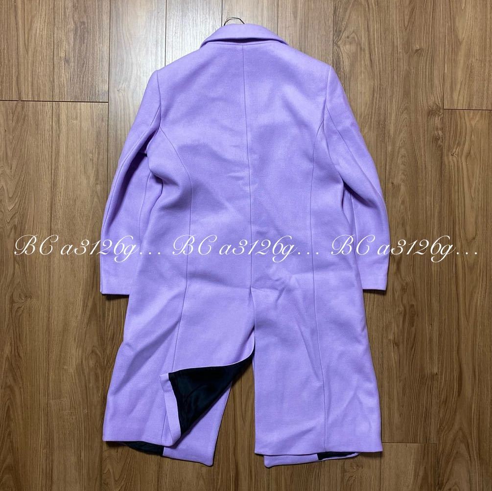 新品 ZARA MANTECO ウールブレンドコート Lサイズ PURPLE 新品 ZARA MANTECO ウールブレンドコート Lサイズ PURPLE