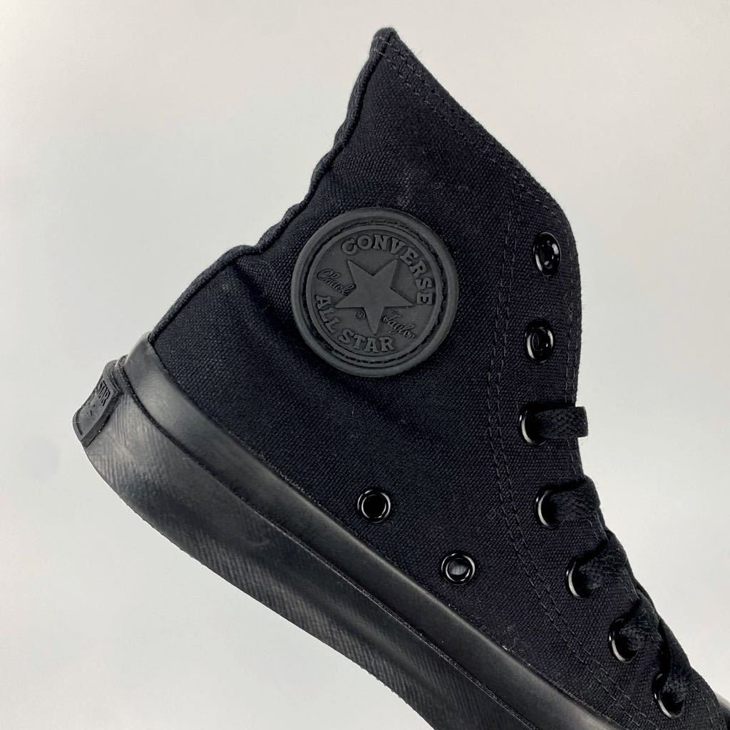 CONVERSE ALL STAR HI 22.0cm US4 ALL BLACK レディース コンバース オールスター ハイ チャックテイラー スニーカー シューズ_画像4