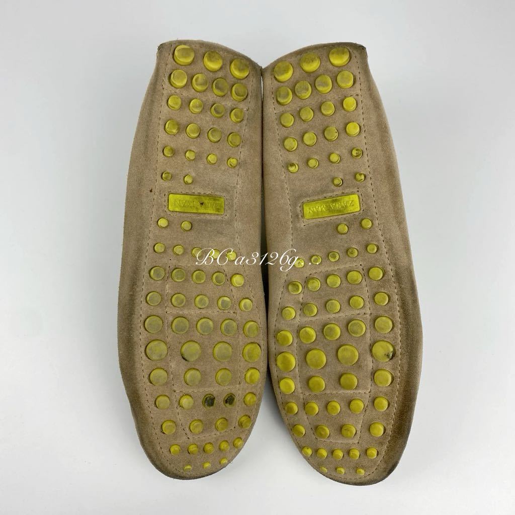 ZARA натуральная кожа обувь для вождения 27.5cm 42 BEIGE мужской Zara спортивные туфли обувь туфли без застежки Loafer 