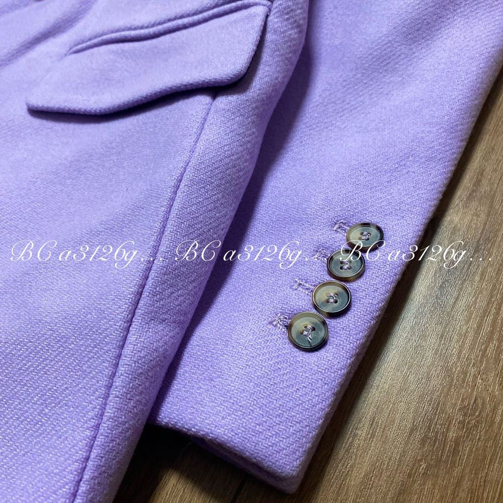 新品 ZARA MANTECO ウールブレンドコート Lサイズ PURPLE 新品 ZARA MANTECO ウールブレンドコート Lサイズ PURPLE