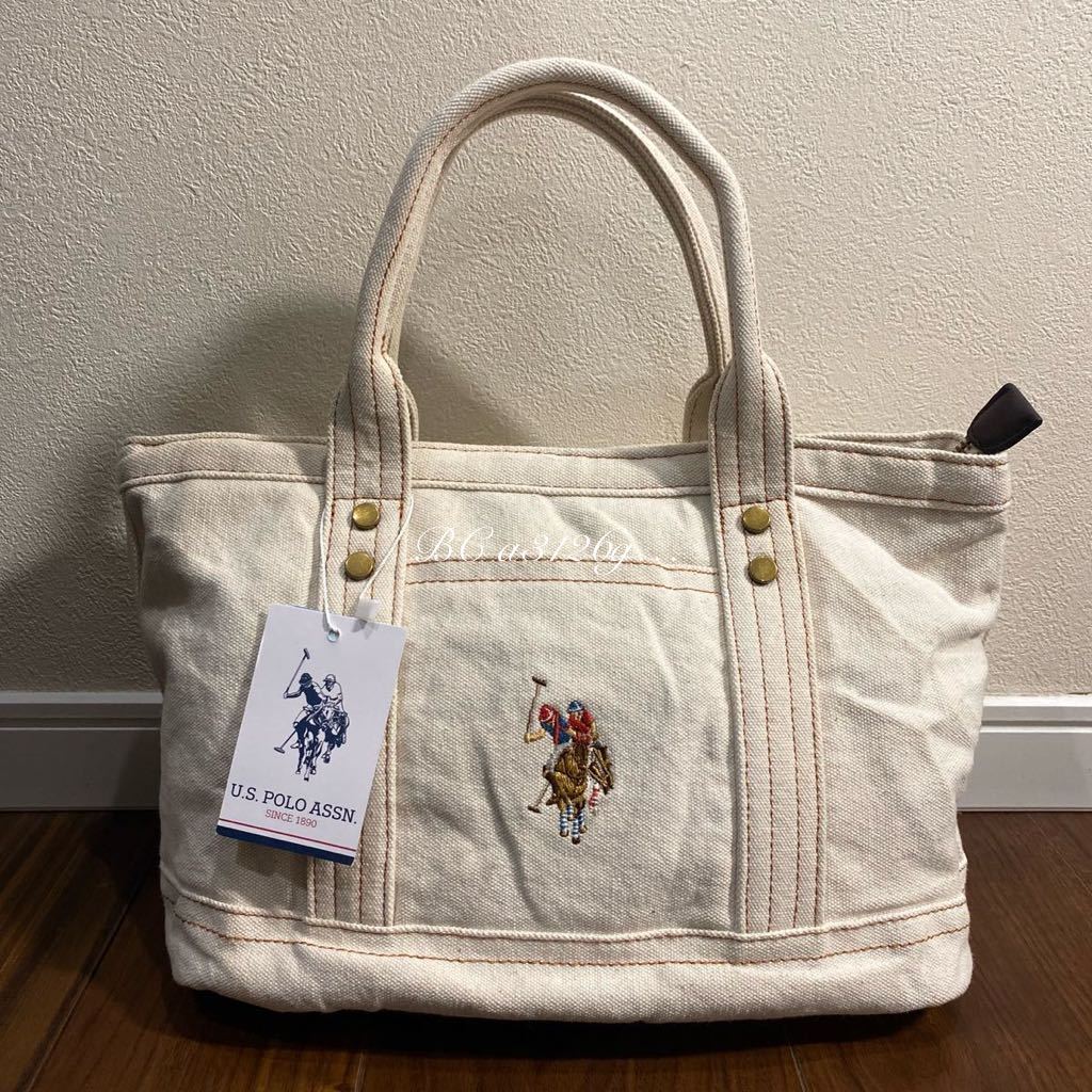 新品 US POLO ASSN ウォッシュド加工コットントートバッグ USPA 新品 US POLO ASSN ウォッシュド加工コットントートバッグ USPA