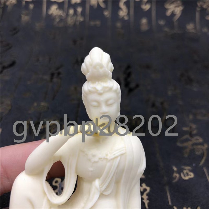 美品 細工彫刻 教美術 ★精密仏像 自在観音 仏像 観音菩薩 置物の画像3