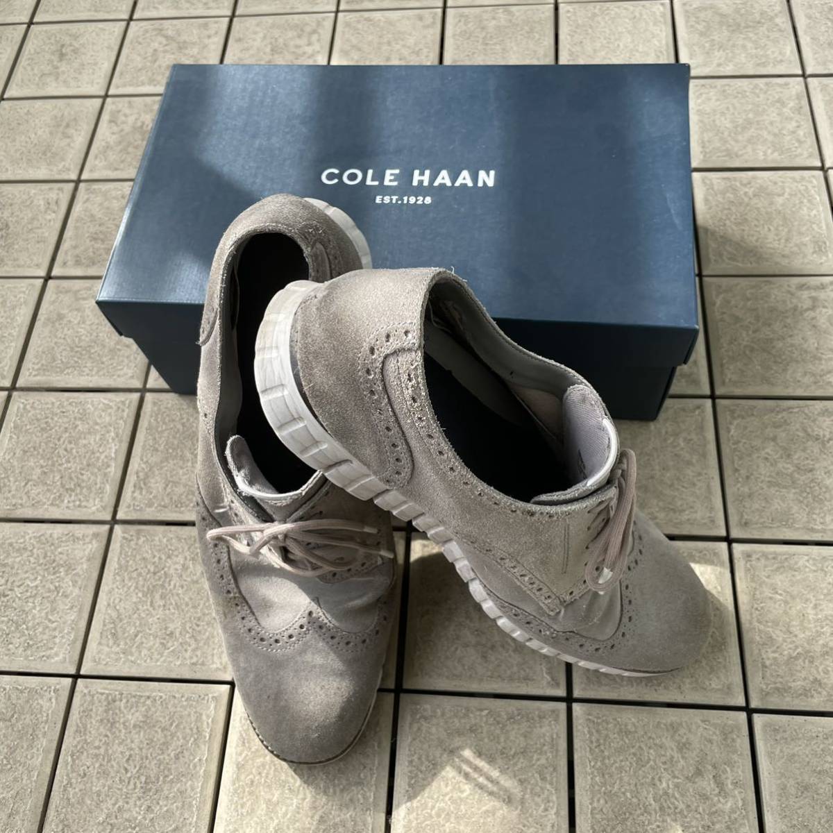 【中古】コールハーン COLEHAAN ゼログランド オックスフォード スエード シューズ 靴_画像1