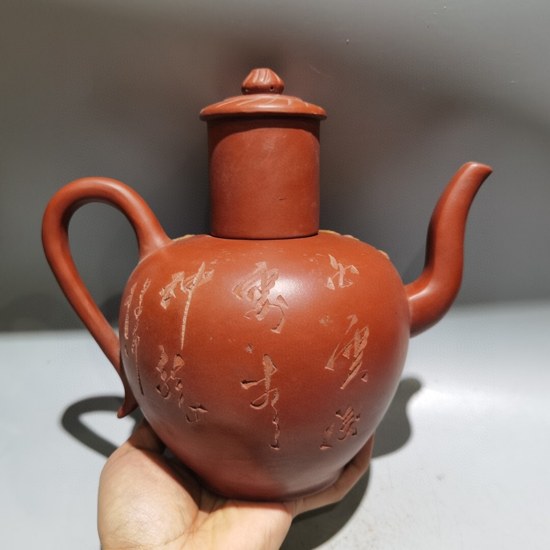 紫泥香炉 紫砂壺 茶道具 香道具 装飾品 工芸品 美術品 置物 明代・紫砂壺・二龍戲珠壺・時大彬・原礦紅泥・茶具・茶道品