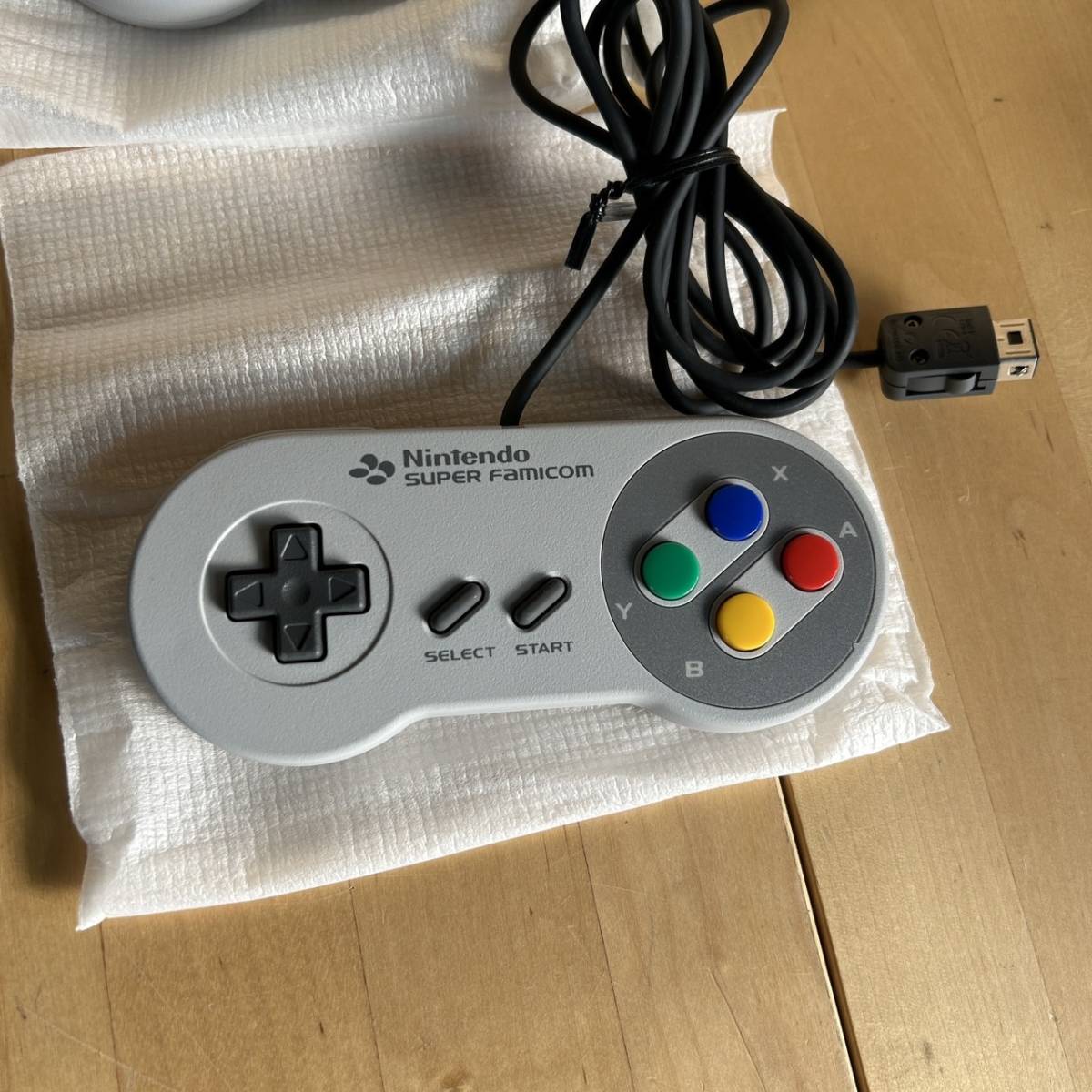 ☆動作品 Nintendo 任天堂 ニンテンドークラシックミニ スーパーファミコン 箱/取説/コントローラ×2/コード付(中古品/現状品/保管品)☆_画像6