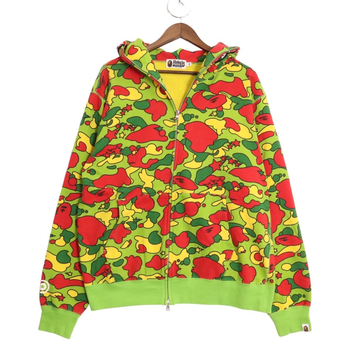 A BATHING APE ア ベイシング エイプ サイケカモ シャーク ジップアップ スウェット パーカー フーディ 表記サイズ2XL