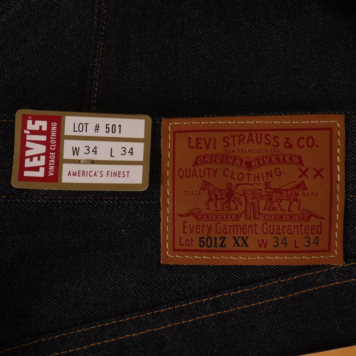 未使用品 LEVI’S VINTAGE CLOTHING / 501ZXX リーバイス ビンテージクロージング 1954年モデル デニム 50154-0110 LVC 表記サイズ34_画像8