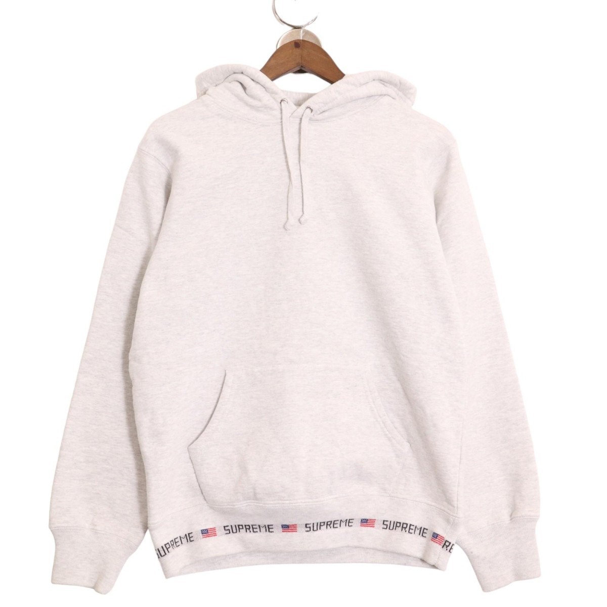 Supreme / 15FW Logo Rib Hooded Sweatshirt シュプリーム ロゴ リブ フーディ スウェット パーカー 表記サイズM_画像1