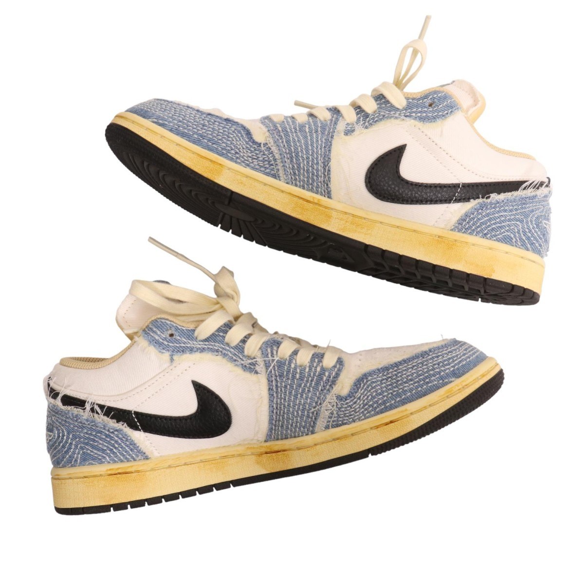 NIKE / AIR JORDAN 1 LOW SE WOLRD MAKE JAPAN SASHIKO ナイキ エア ジョーダン 1 ロー SE 刺子 スニーカー 表記サイズ8.5_画像6