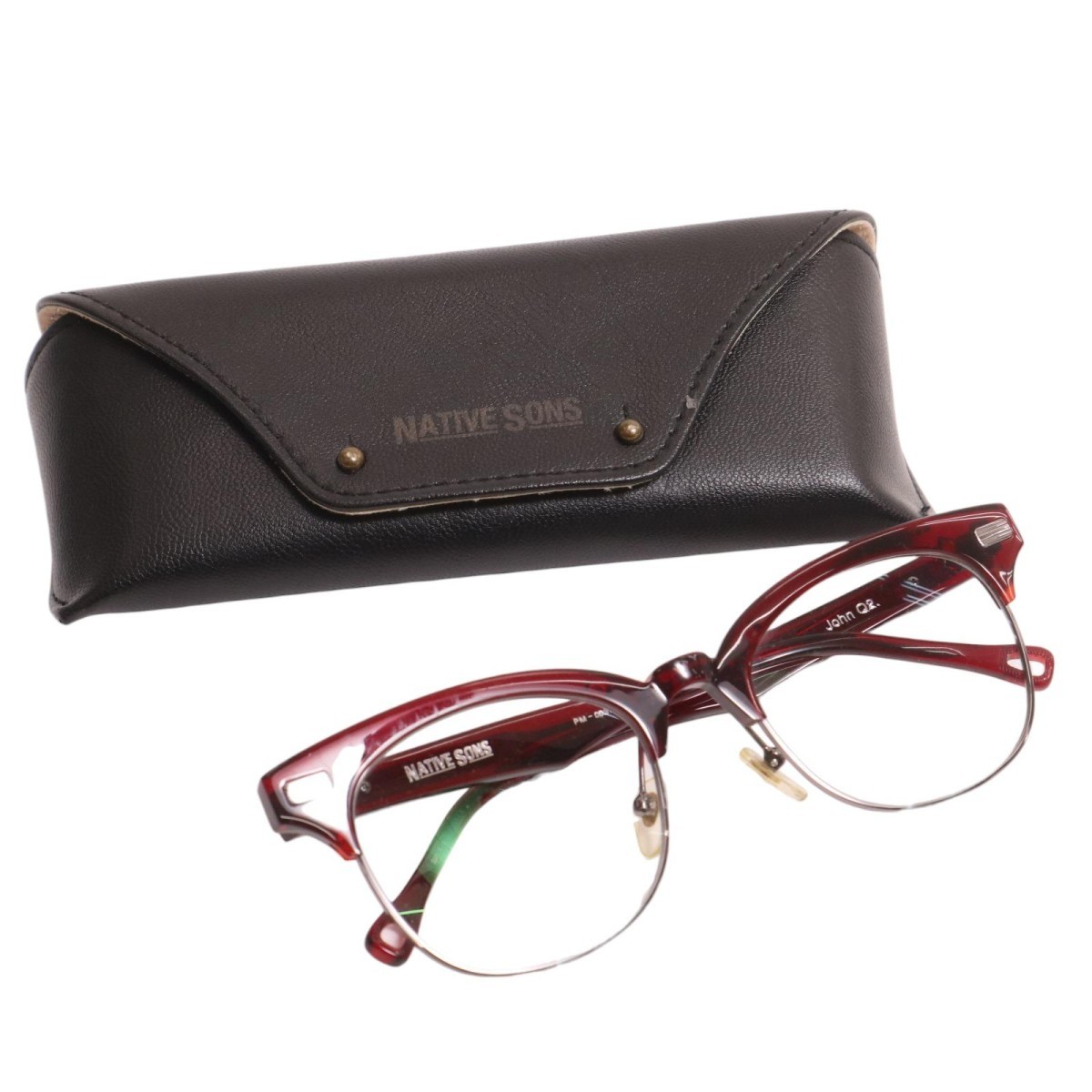NATIVE SONS / JOHN Q2 ネイティブサンズ ブロータイプ ウェリントンフレーム 眼鏡 めがね メガネ 表記サイズ52.8□21-146_画像1