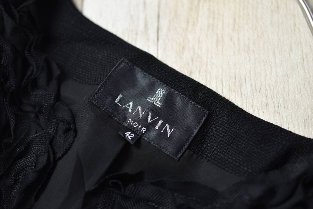 LANVIN ランバン NOIR×東京ソワール ブラックフォーマルジャケット サイズ42 黒色 卒業式卒園式フォーマルセレモニー 未使用品_画像5