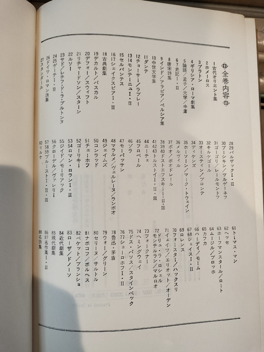 世界文学大系 筑摩書房 抜け58,59,68,74,80,81,82,88 全89巻(81巻セット)_画像2