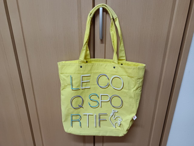 lecoqspportif Le Coq britain character print cotton tote bag * yellow color * beautiful goods 