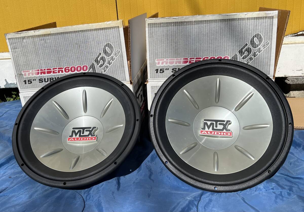 ★激安売り切り!! 未使用 MTX AUDIO Thunder T6000 サブウーファー 15インチ 38cm 4Ω 750W T6154 2個セット ★_画像1