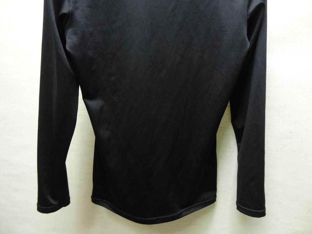 全国送料無料 ミズノ MIZUNO レディース 黒色 ストレッチ素材 首広め 長袖 スポーツ Tシャツ S_画像9