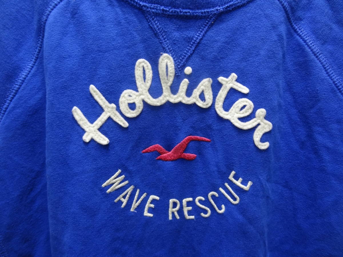  бесплатная доставка по всей стране стандартный товар Hollister HOLLISTER женский красивый синий цвет тонкий материалы спортивная фуфайка футболка L