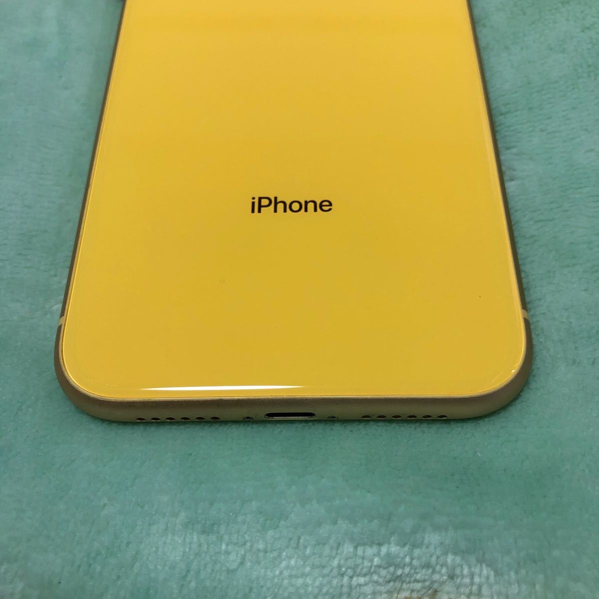 1円〜 SIMフリー iPhoneXR イエロー　128GB 判定○ 送料無料 バッテリー82%_画像4