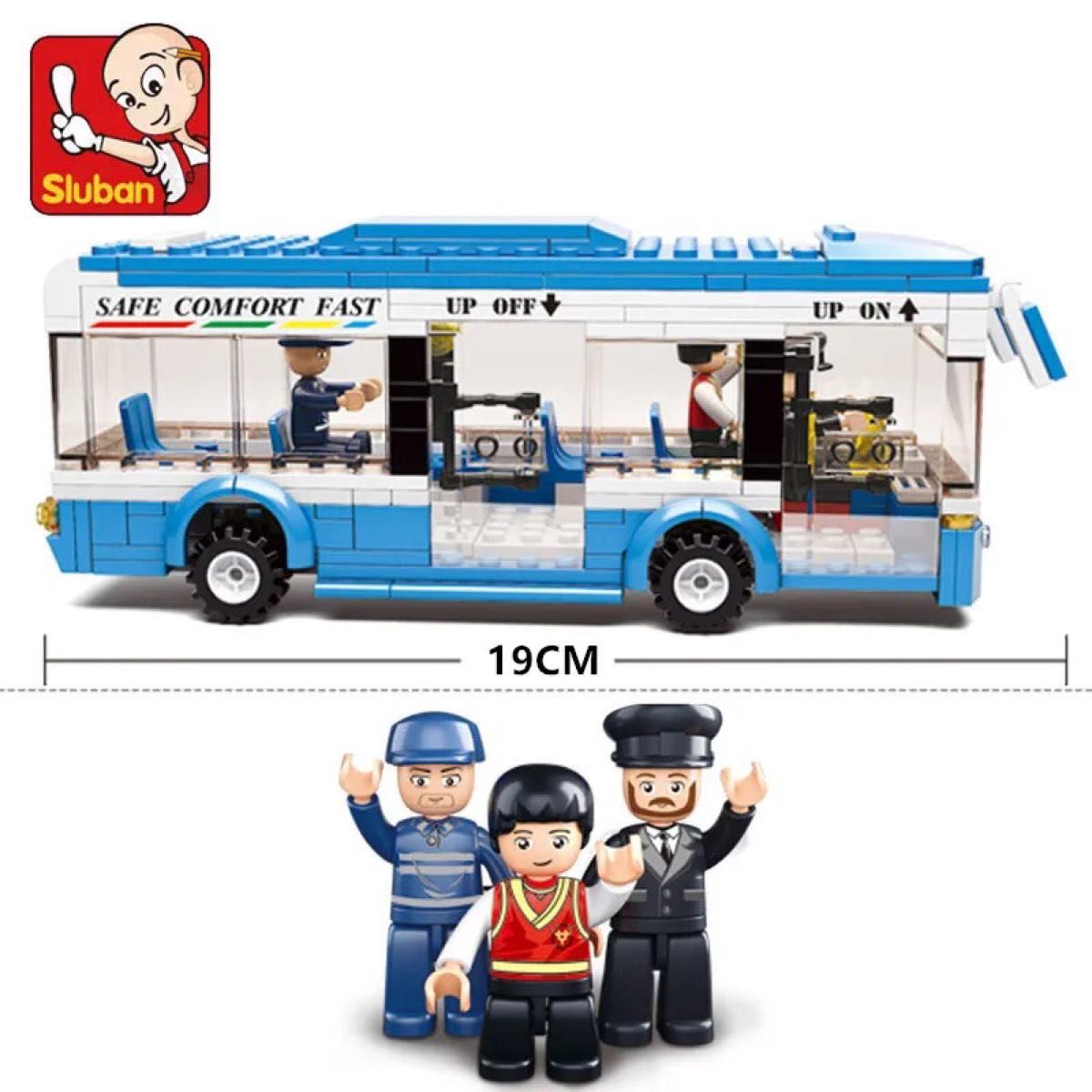 レゴ互換　シティバス　ミニフィグ３体　匿名配送　Lego レゴシティ デュプロ デュプロのまち レゴ