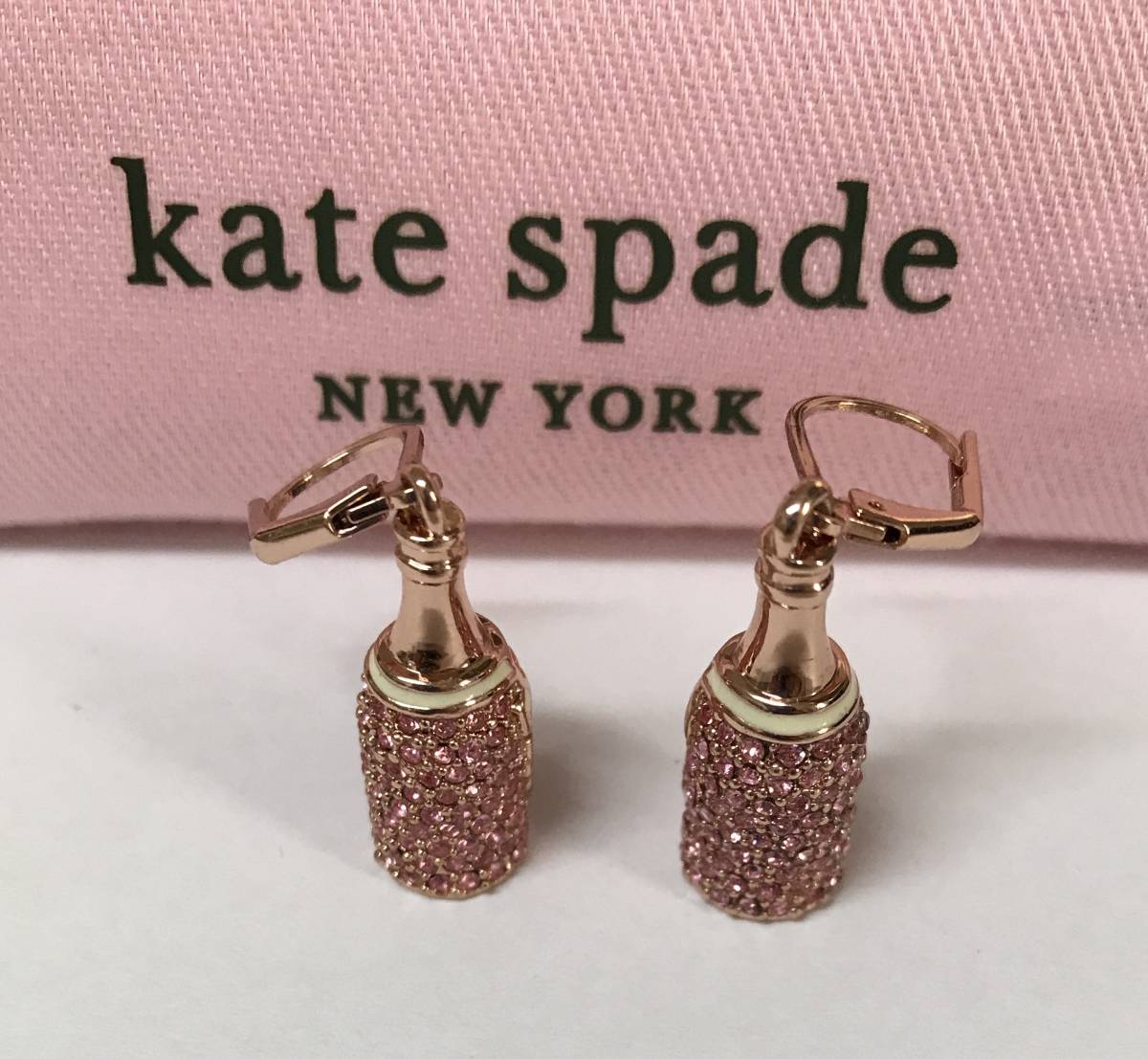 [ storage bag attaching ]kate spade Kate Spade champagne bottle motif earrings 