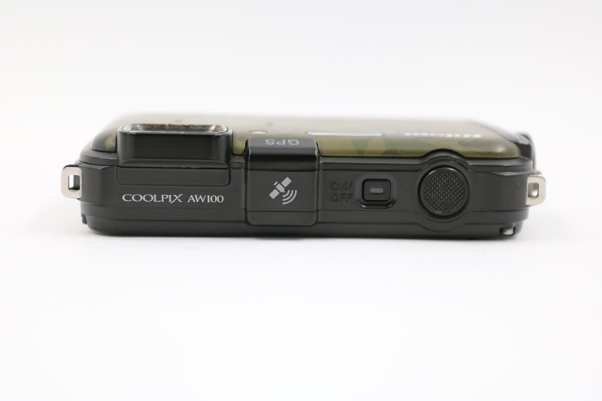 《動作保証》 ニコン Nikon COOLPIX AW100 クールピクス 防水 迷彩 カムフラージュ コンパクト デジタル カメラ コンデジ 純正バッテリー付_画像6