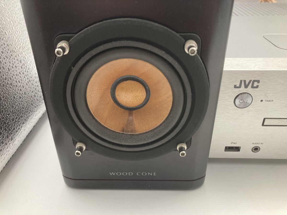 動作美品　JVC ケンウッド CA-EXN1 / SP-EXN1 コンパクトコンポーネントシステム 2013年製 CDプレーヤー オーディオ 音響機器 リモコン無し_画像4