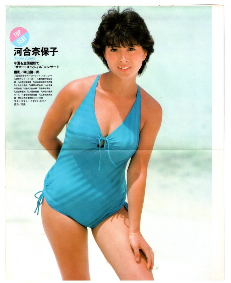 P833 当時物 河合奈保子 水着 ピンナップポスター 33cm × 26cm P833 当時物 河合奈保子 水着 ピンナップポスター 33cm × 26cm