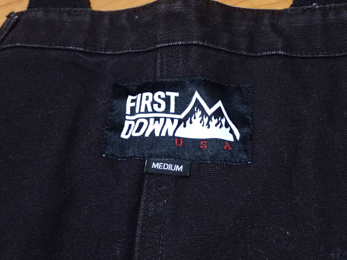 ☆FIRST DOWN　☆ファーストダウン　☆センタージップ　☆オーバーオール　☆つなぎ　☆オールインワン　☆ブラウン　☆Ｍ_画像9