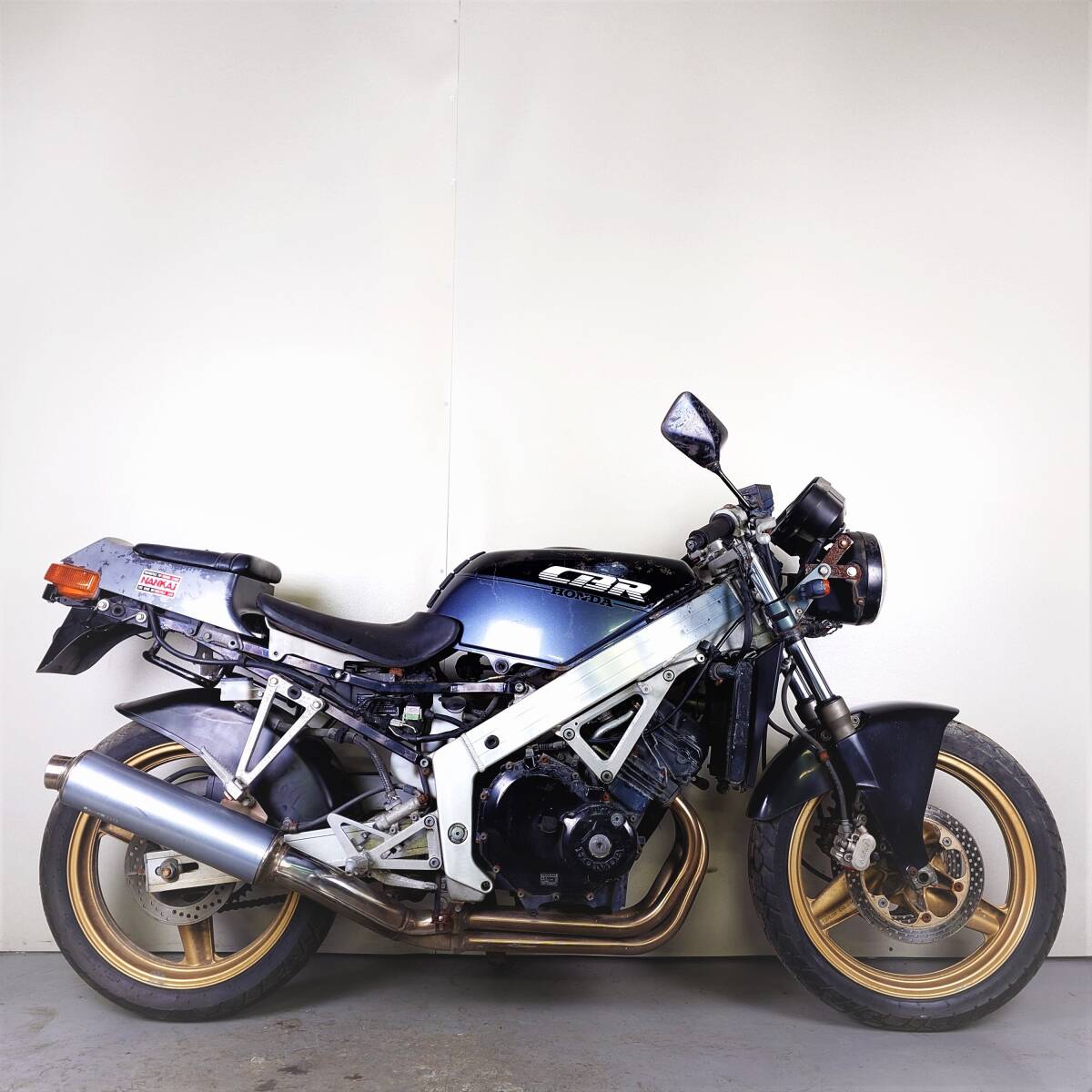 【HONDA CBR250R ハリケーン MC17】1円スタート! クランキングOK 部品取り車 書類無 鍵有 旧車 絶版車(CBR NSR NINJA 250【埼玉/熊谷】N870_画像1