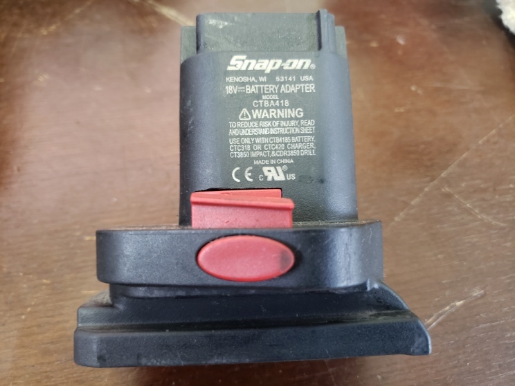 Snap-on スナップオン CTJ3450 インパクトレンチ CTBA418 18Vアダプター CTB314 2個 充電器_画像6