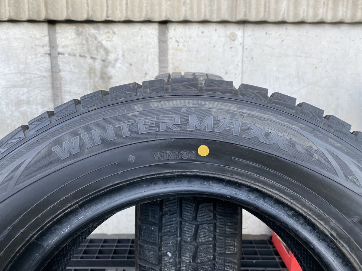 セ4083　送料無料☆深溝スタッドレス☆在庫処分　DUNLOP ダンロップ WINTER MAXX WM01　185/70R14 88Q　2本価格　2018年製_画像6