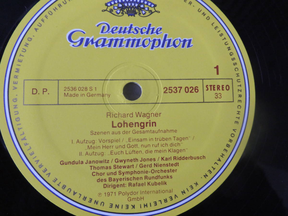 独G名オペラ名録音名場面シリーズ盤クーベリック(ローエングリン)1971年録音堅牢な音楽の造りにキング甘美な声ヤノヴイッツ透明感がマッチ_画像8