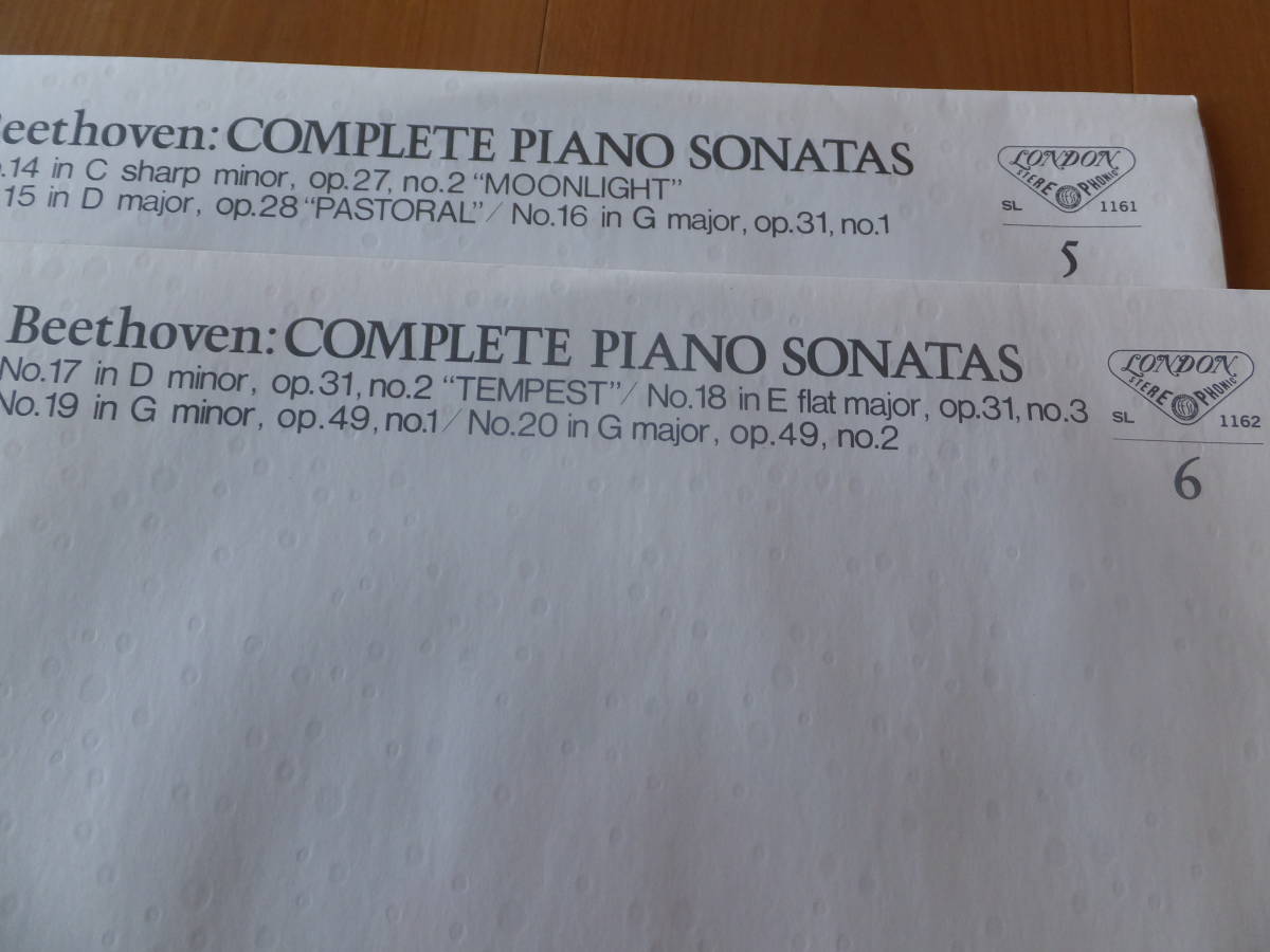 日ロンドン盤10枚組独ピアノの獅子王バックハウスのベートーヴェンピアノソナタ全32曲1959-69年10年かけての逝去直前までのステレオ新録音_画像5