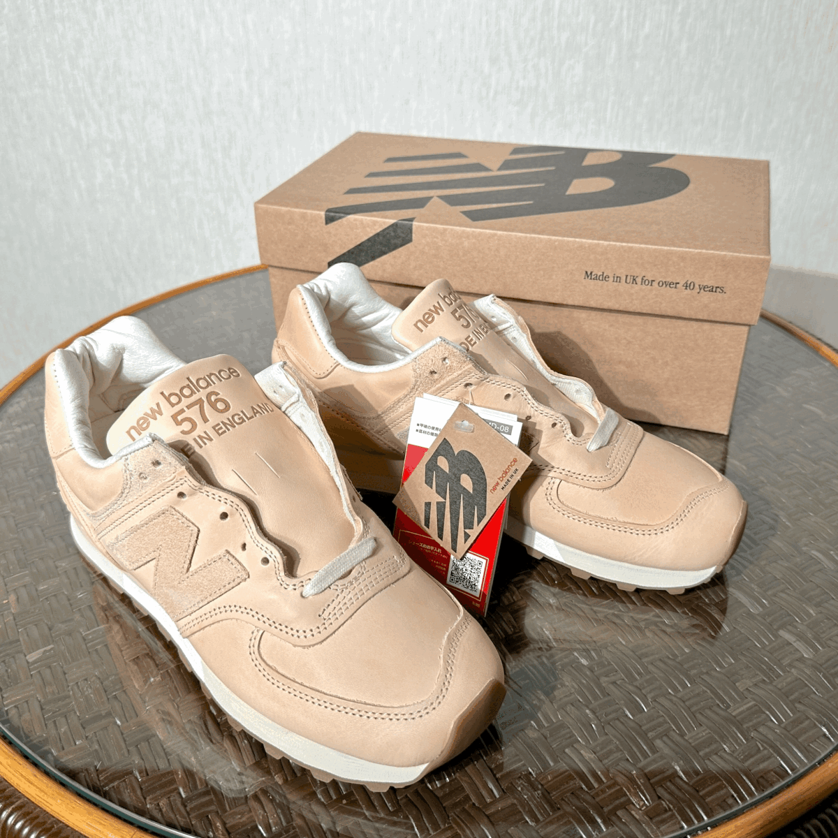 國內(nèi)正規(guī)品 UK制 New Balance OU576VT ベジタブルタンニンレザー US7.5 25.5cm イギリス英國制 NB 限定M576 スニーカー Made In England