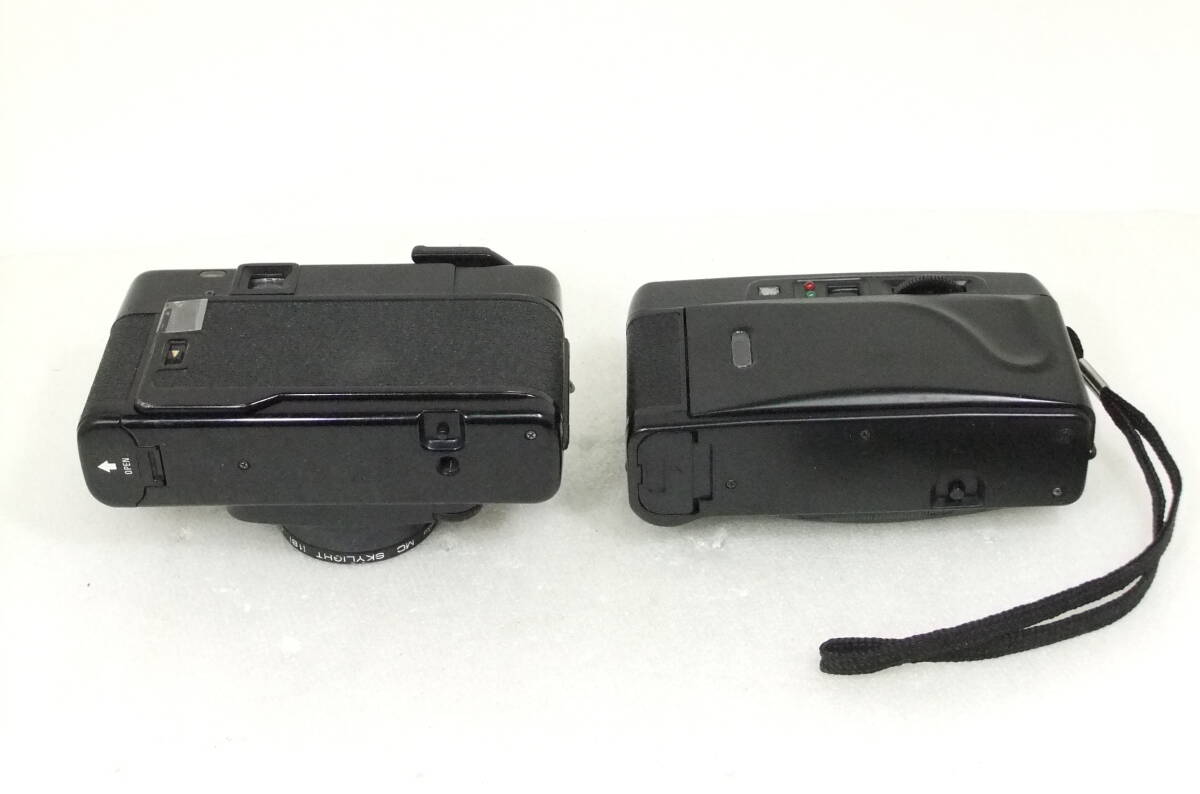 シャッター切れストロボ光るコンパクト2台 YASHICA AUTO Focus（38mm/2.8）と Panasonic C-225EF 動くジャンク E098_画像4