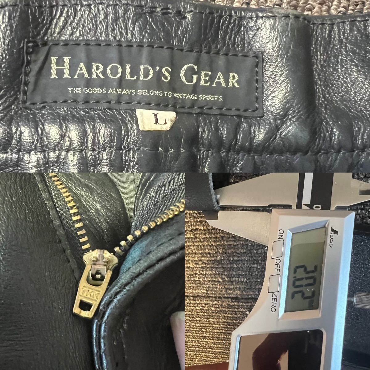 HAROLD'S GEAR ハロルズギア　革パン　レザーパンツ　サイズL 中古_画像7