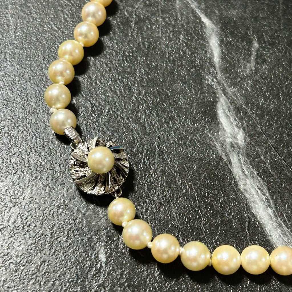 注目 necklace pearl 真珠 33g 6.6mm パールネックレス 本真珠 冠婚