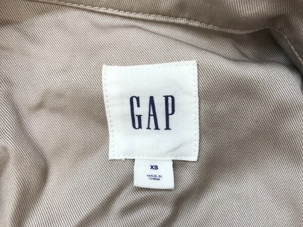 GAP ギャップ レディース ベルト付き テーラードコート 裏地なし リヨセル 小さいサイズ XS くすみピンクベージュ_画像2