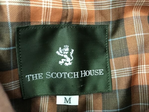 THE SCOTCH HOUSE ザスコッチハウス メンズ ライナーのみ ポリエステル 中綿 ジップジャケット M 焦げ茶