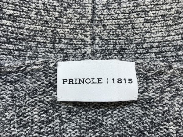 PRINGLE 1815 プリングル メンズ ショールカラー コットン ニットカーディガン 40 杢グレーの画像2