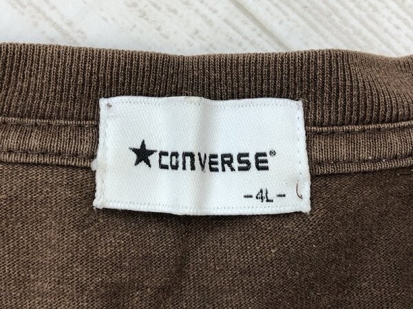 CONVERSE コンバース メンズ ハイカットスニーカー プリント ロンT カットソー 大きいサイズ 4L 茶_画像2