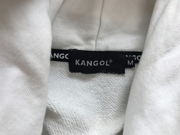 KANGOL カンゴール レディース ロゴラバープリント スウェットプルパーカー M 白_画像2