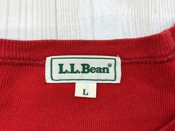 L.L.Bean エルエルビーン レディース クルーネック 半袖Tシャツ L 赤_画像2