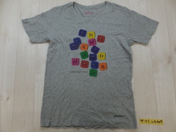 UT UNIQLO ユニクロ × adobo メンズ AJ Dimarucut コラボ 半袖Tシャツ L 杢グレー_画像1